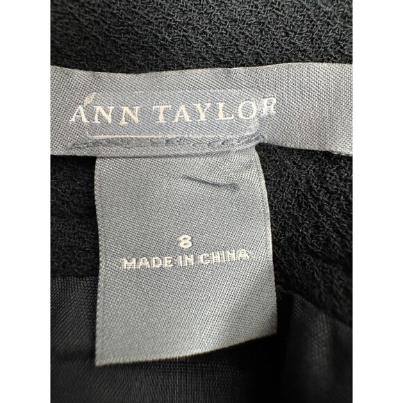 Ann Taylor 100% Wool Black Bow Detail Women' Skirt Sz 8 Lined horsehair fringe - Picture 5 of 8